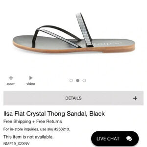 Pedro Garcia Ilsa Flat Crystal Sandal, Black